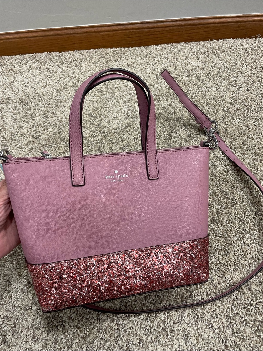 Kate Spade Greta court ina satchel dusty pink
